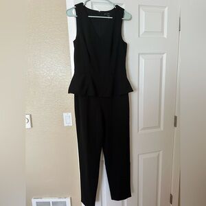 Elegant Black Peplum Romper